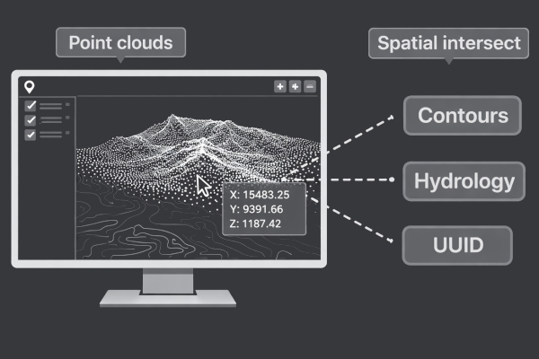 Point cloud processing integrated with GIS workflows